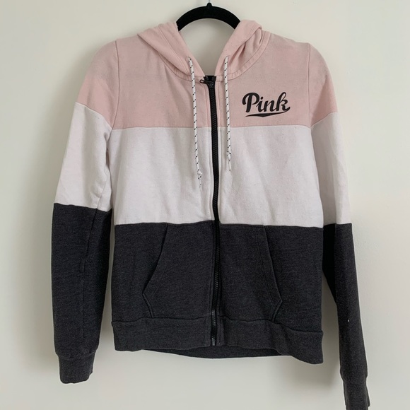 PINK ZIP UP HOODIE